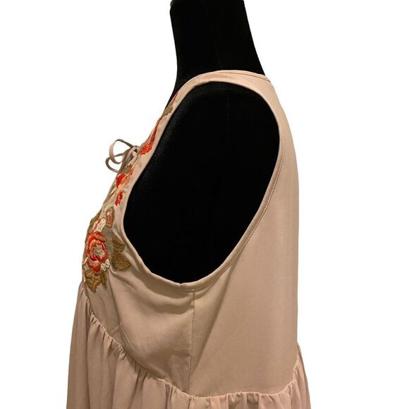 Andree by Unit Boho Inspired A-line Sleeveless Embroidered Dress Size Small - Picture 7 of 12